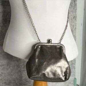 Hobo International Pewter Chain Strap Women's Clutch Bag Coin Purse